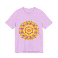 Vibrant Mandala Tee featuring a spiritual art design with intricate patterns and bold colors, perfect for expressing your inner creativity and connection to the universe