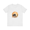 Black Cat & Moon Halloween T-Shirt with Scary Crow