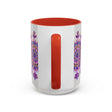 Beautiful purple and pink floral mandala design ceramic mug for sale