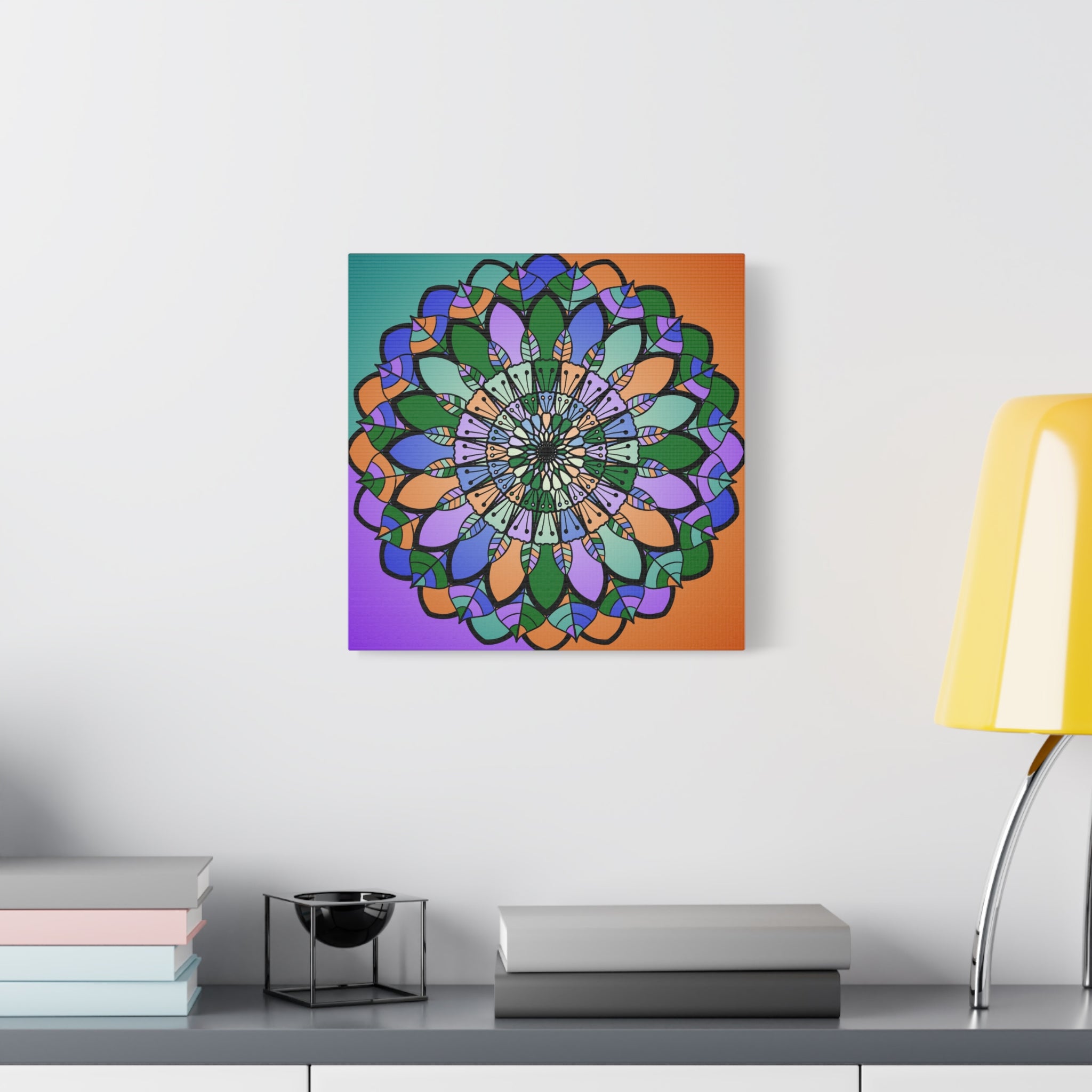 Floral Mandala Matte Canvas Wall Art