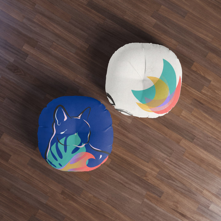 Minimalist Double-Exposure Cat Floor Pillow Cushion