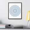 Handmade steel blue Mandala design wall art on gallery canvas wraps