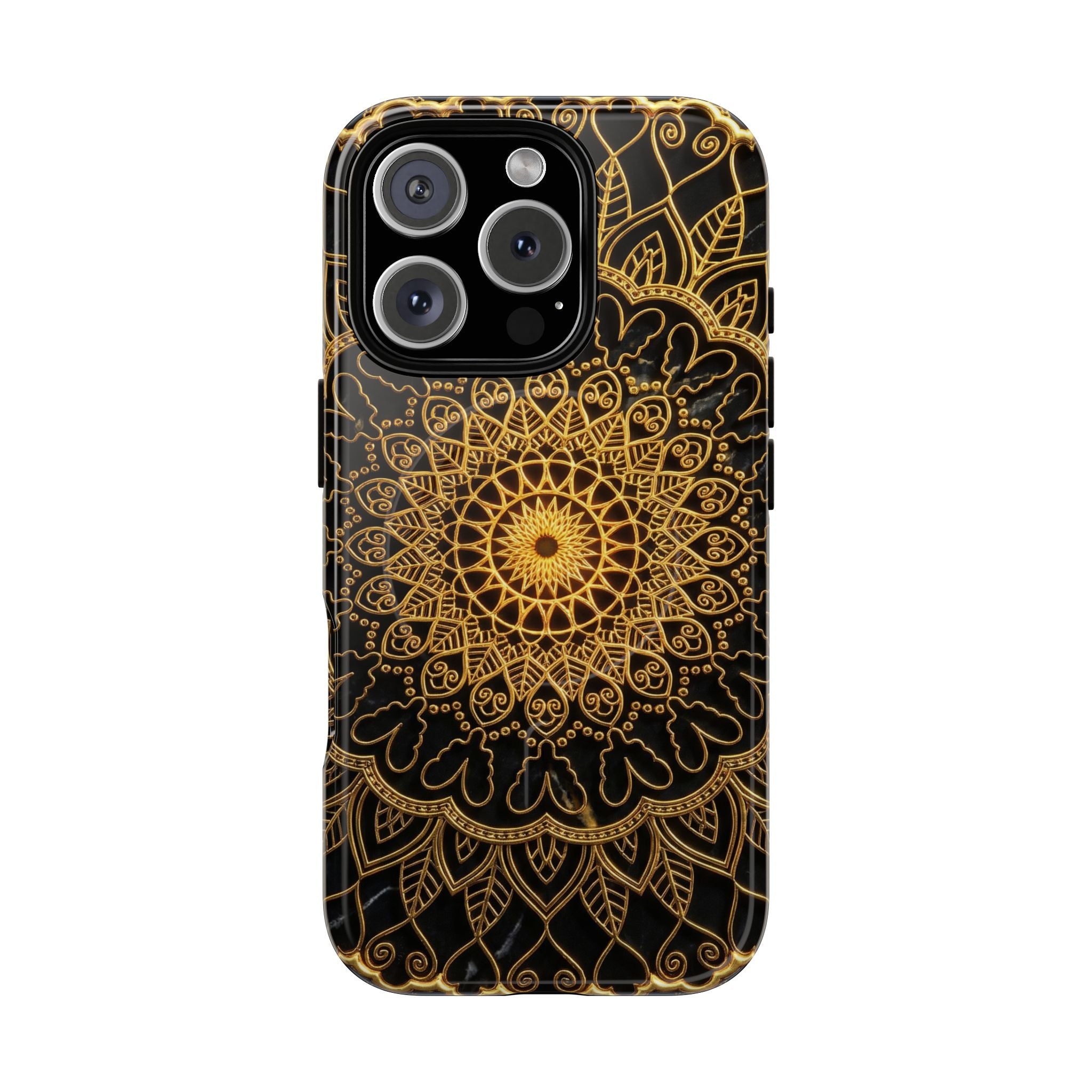 Mandala Gold Phone Case — Tough Magnetic iPhone Cover