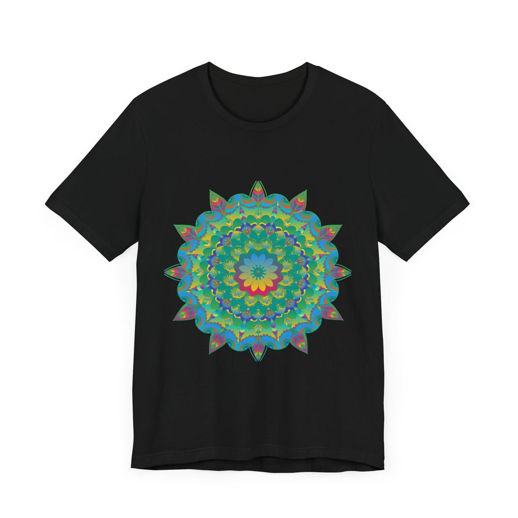 Psychedelic Mandala Tee - Vibrant Flower Design Alt Text 30