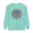 Colorful Mandala Unisex Long Sleeve T-Shirt featuring vibrant, intricate mandala design