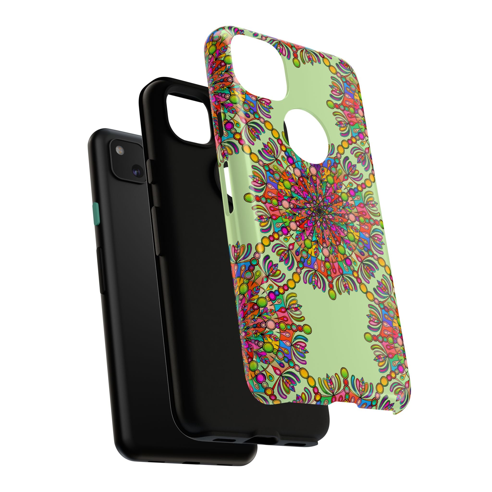 Custodia Vibrant Mandala per iPhone e Google Pixel | Custodie resistenti