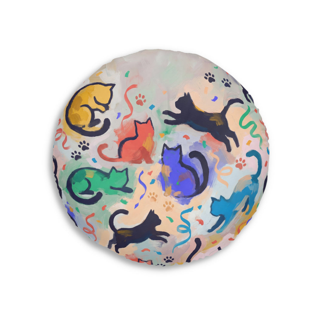 Konfetti-Katzen-Kuschelkissen für den Boden