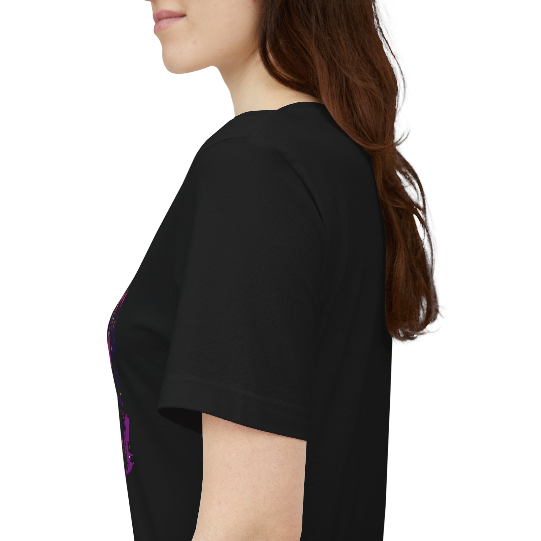 Black Cat Mystery - Purple Paint Splatter T-Shirt