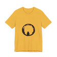 Black Cat Mystery Moon T-Shirt - A stylish and spooky graphic tee featuring a mysterious black cat against a moonlit backdrop