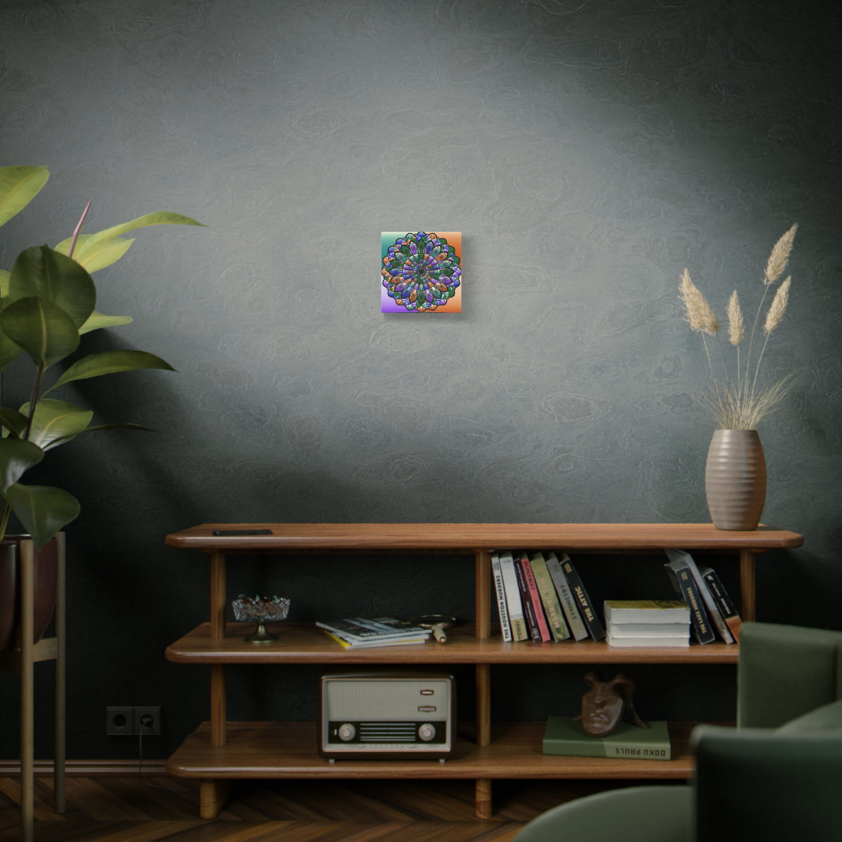 Colorful Mandala Wall Canvas — Stretched Matte Art