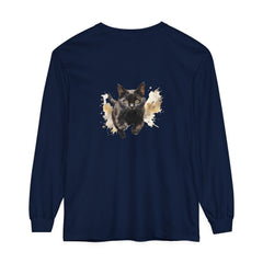 Black Cat Watercolor Sprint Unisex T-Shirt featuring a vibrant watercolor design of a black cat sprinting across the front