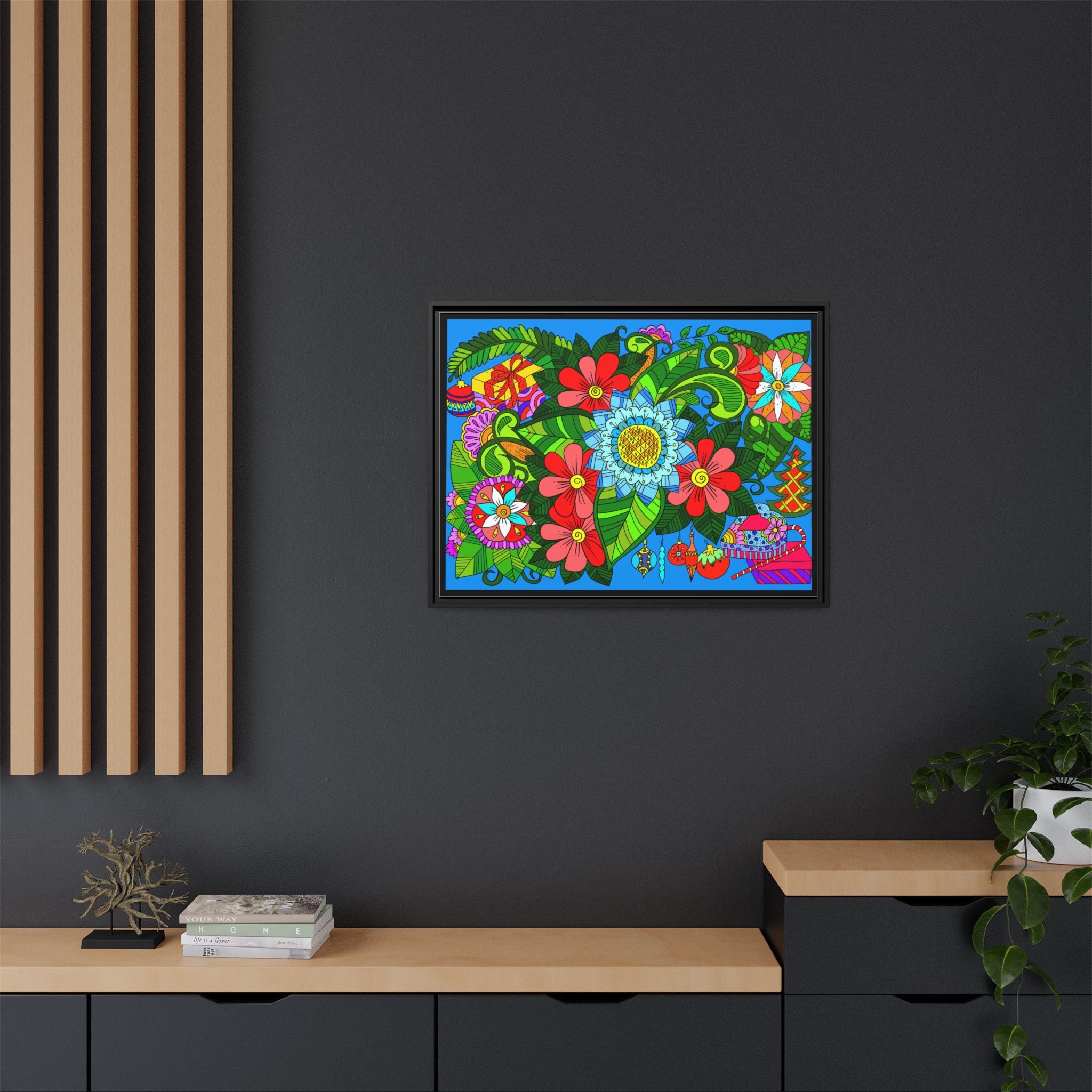 Floral Mandala Art Print With Lush Colors And Creative Energy