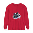 A hand-painted watercolor image of a sleeping cat on a comfortable t-shirt