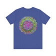 Colorful mandala t-shirt symbolizing peace, unity, and spirituality