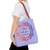 Colorful orange and purple Mandala Tote Bag, a purposeful everyday essential