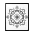Mandala Handmade Art - Black & White Wall Art - Gallery Canvas Wraps, Vertical Frame 11