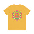 Vibrant Mandala T-shirt featuring intricate design symbolizing spiritual peace and harmony