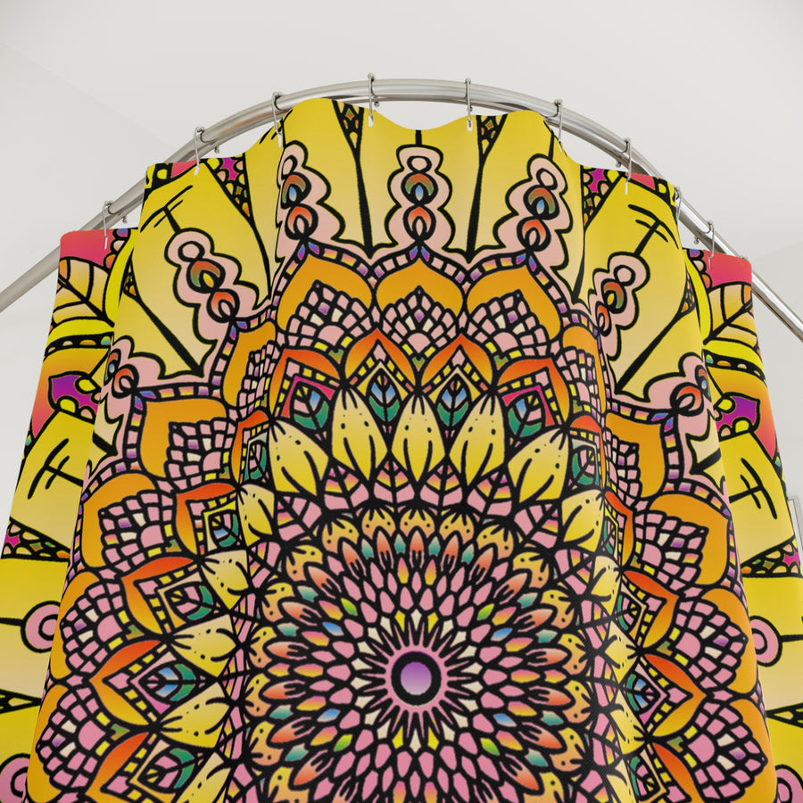 Solar Mandala Shower Curtain