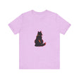 Black Cat Mystery T-Shirt featuring a shadowy feline design with elegant and mysterious vibes, perfect for adding a touch of allure to any outfit