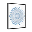 Steel Blue Mandala Design Wall Art - Perfect for Home Decor