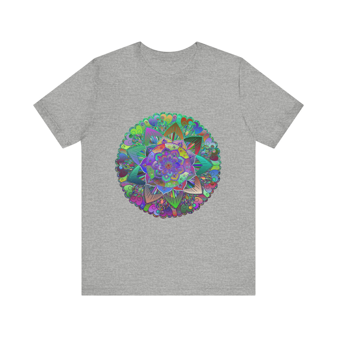 Vibrant Mandala Tee featuring colorful and psychedelic design with intricate patterns