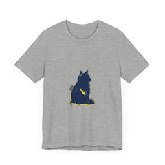 Blue Cat Mystery T-Shirt featuring a cool and stylish cat design