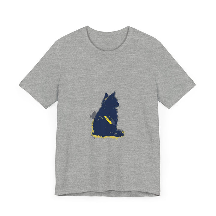 Blue Cat Mystery T-Shirt featuring a cool and stylish cat design