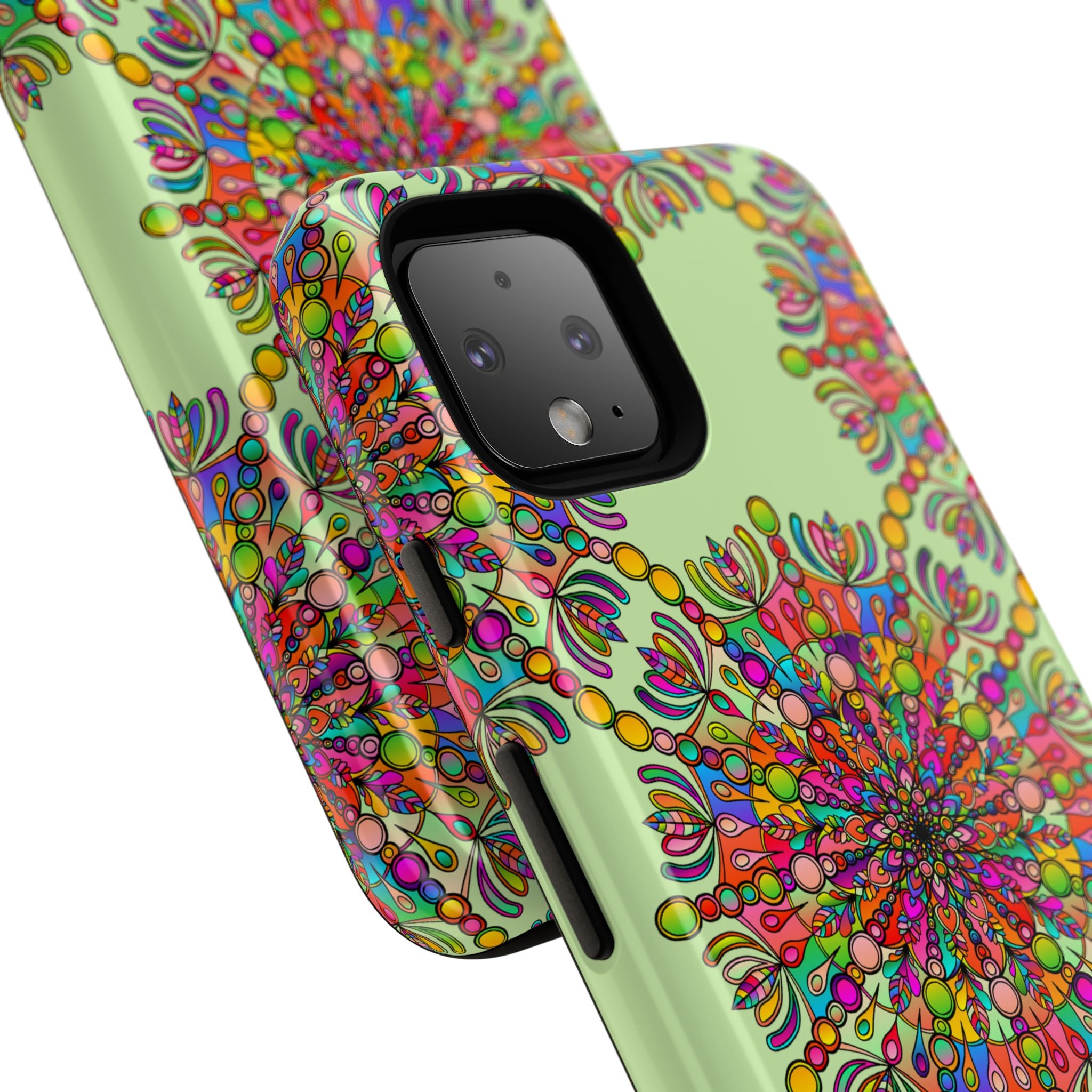 Custodia Vibrant Mandala per iPhone e Google Pixel | Custodie resistenti