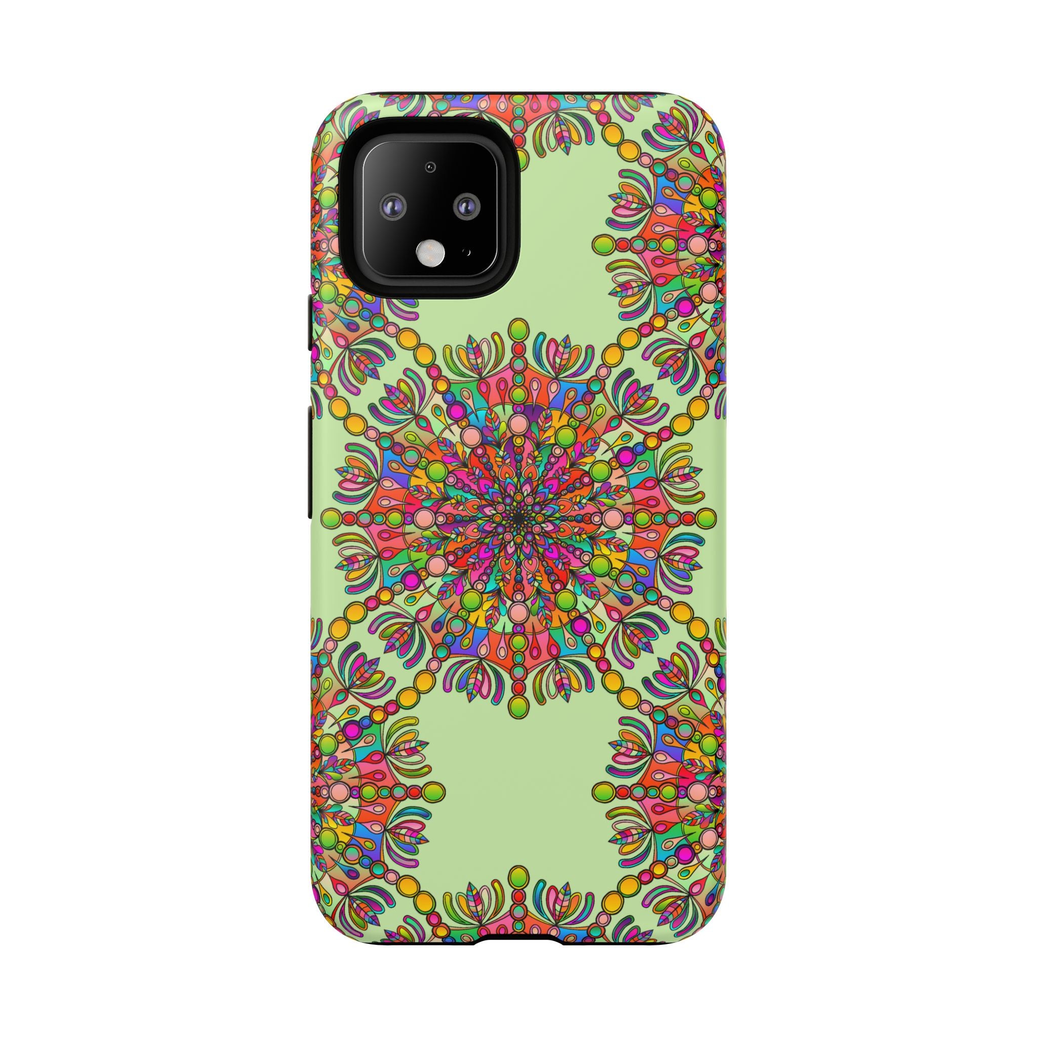 Custodia per telefono con mandala intricata in colori vivaci per uno stile unico