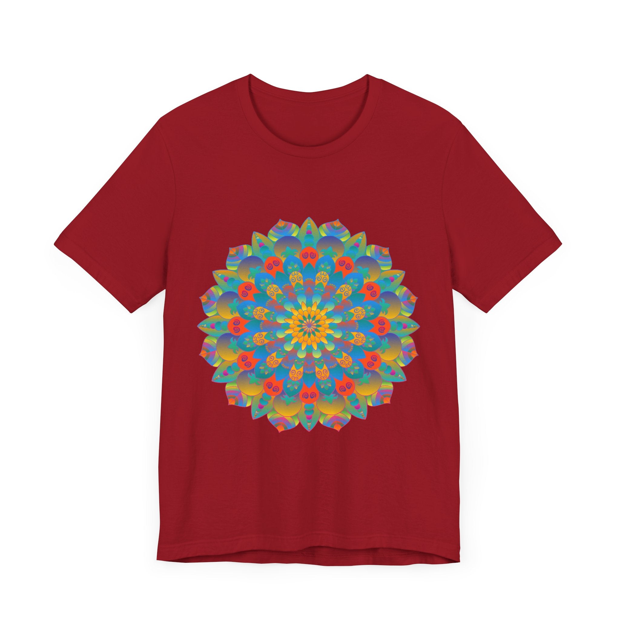 Vibrant Mandala Tee with intricate floral and geometric design