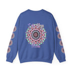 Felpa girocollo ispirata al mandala per mamme in tenui colori pastello
