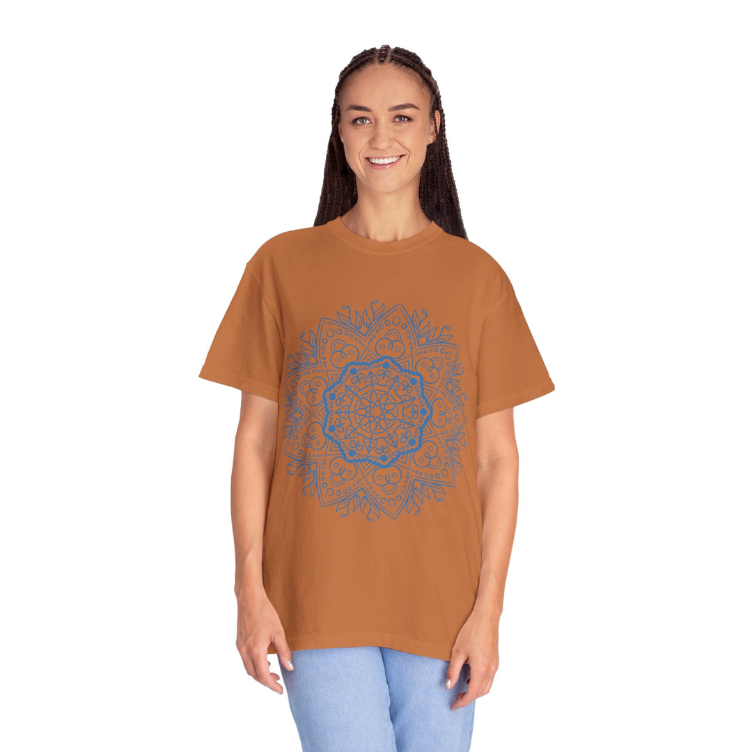 Handmade Mandala Art Tshirt with a bold, striking mandala motif