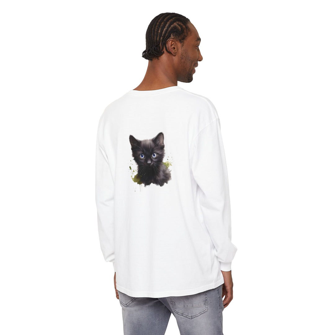 Mystische schwarze Katze – Langarm-T-Shirt