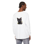 Mystische schwarze Katze – Langarm-T-Shirt