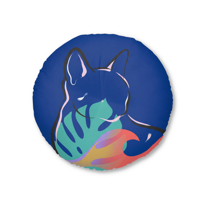 Minimalist Double-Exposure Cat Floor Pillow Cushion