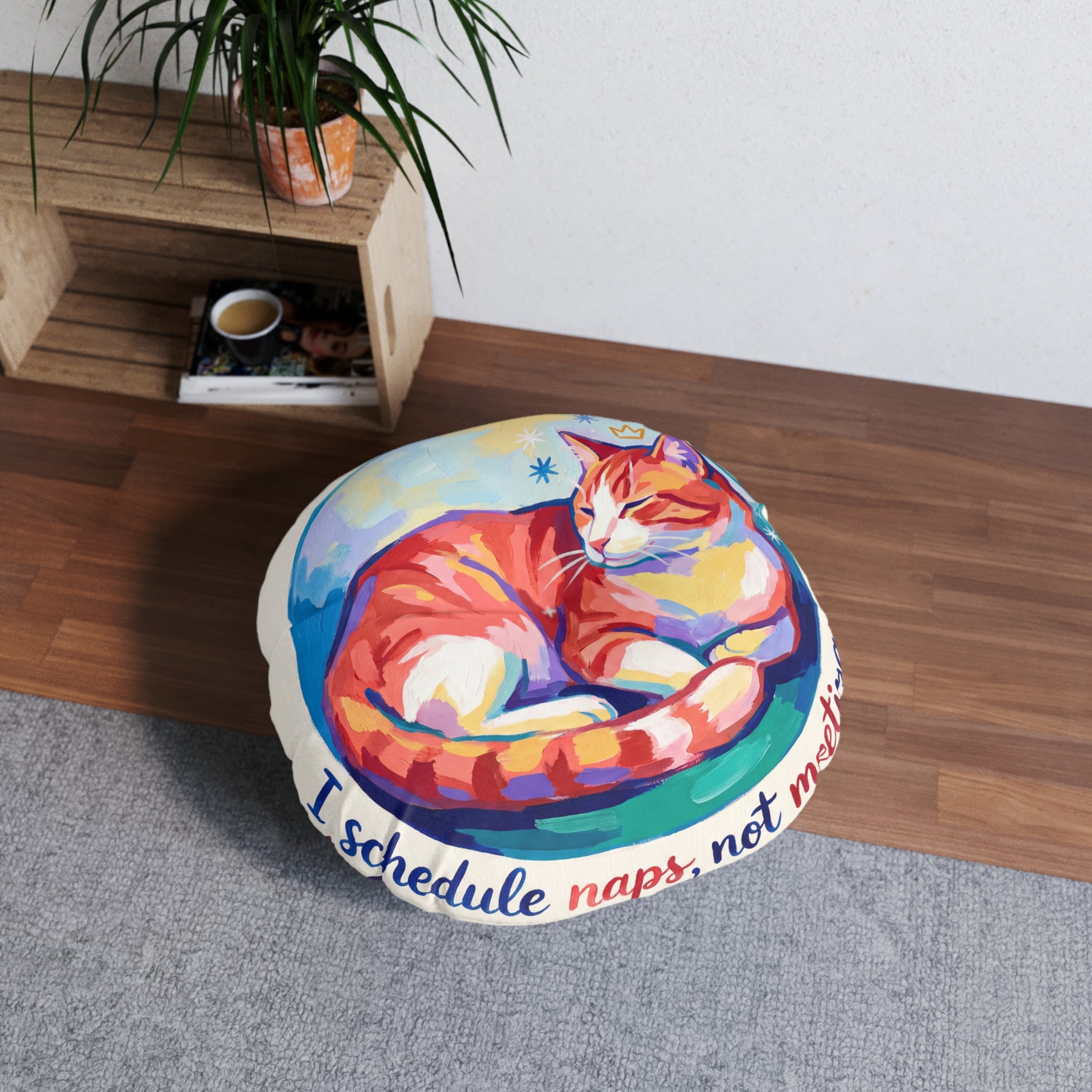 Cozy Epiphany Cat Floor Pillow