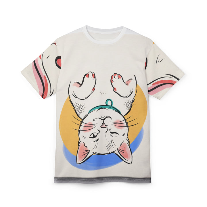 Introvert Cat Tee — Cropped Cozy Line Art