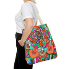 Colorful Mandala Tote Bag — Vibrant Boho All-Over Print Beach & Market Tote