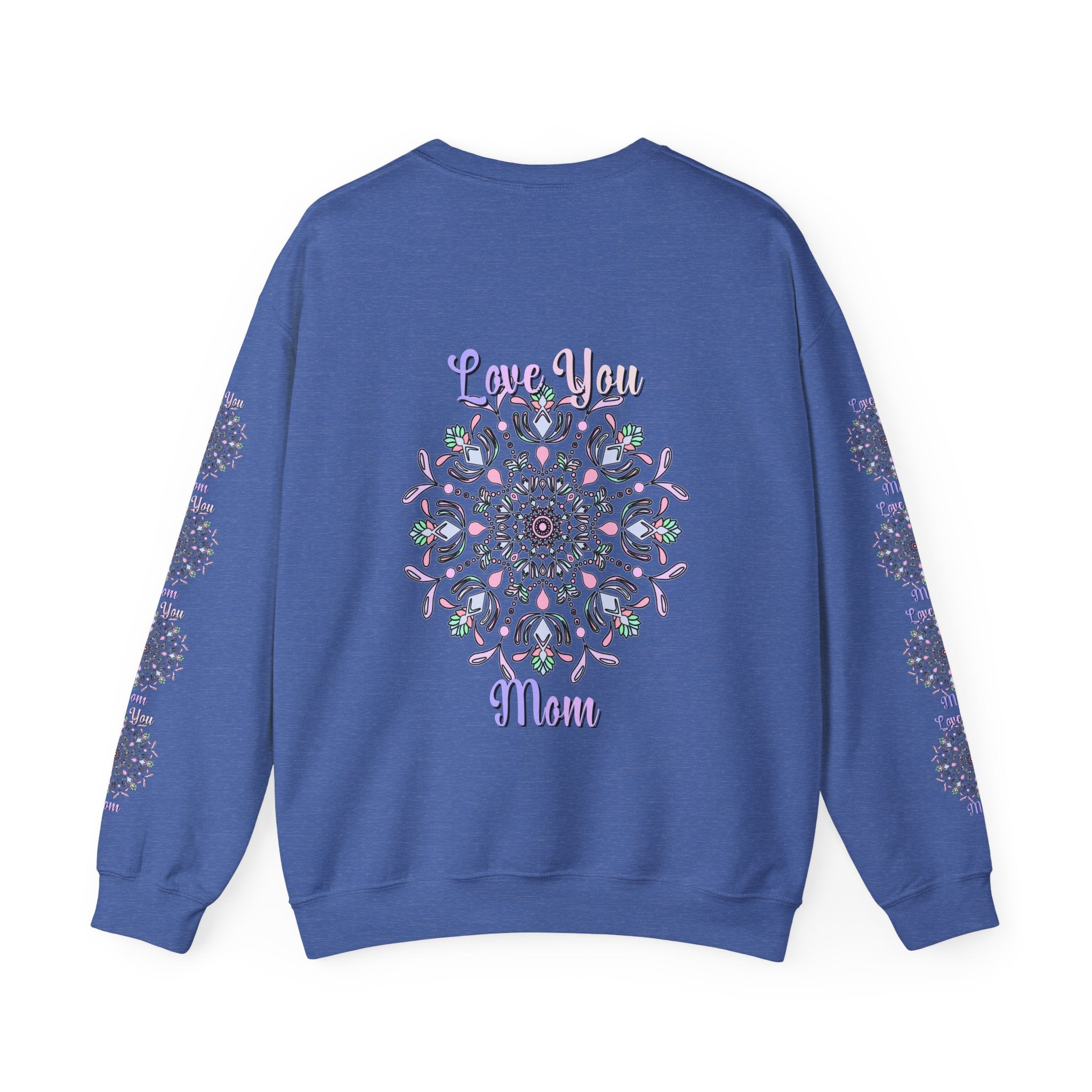 Mom Empowering Mandala Sweatshirt in Soft Pastel Hues