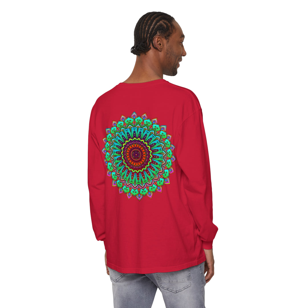 Vibrant Mandala Long Sleeve T-Shirt - Spiritual Art 38