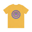 Vibrant Mandala Tee featuring intricate design inspired by spiritual peace and harmony, perfect for adding a pop of color to your wardrobe