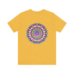 Vibrant Mandala Tee featuring intricate design inspired by spiritual peace and harmony, perfect for adding a pop of color to your wardrobe