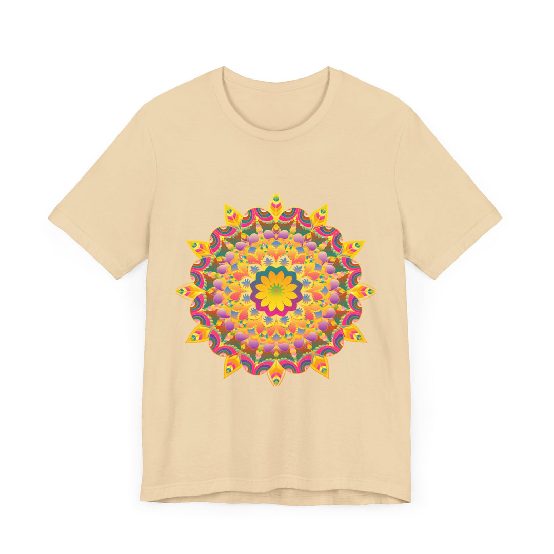 Vibrant Mandala T-Shirt featuring colorful and spiritual art design, perfect for expressing your inner creativity and positivity