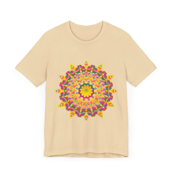 Vibrant Mandala T-Shirt featuring colorful and spiritual art design, perfect for expressing your inner creativity and positivity