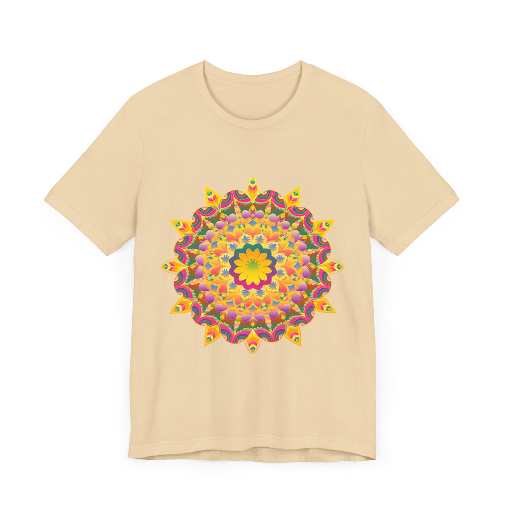 Vibrant Mandala T-Shirt featuring colorful and spiritual art design, perfect for expressing your inner creativity and positivity