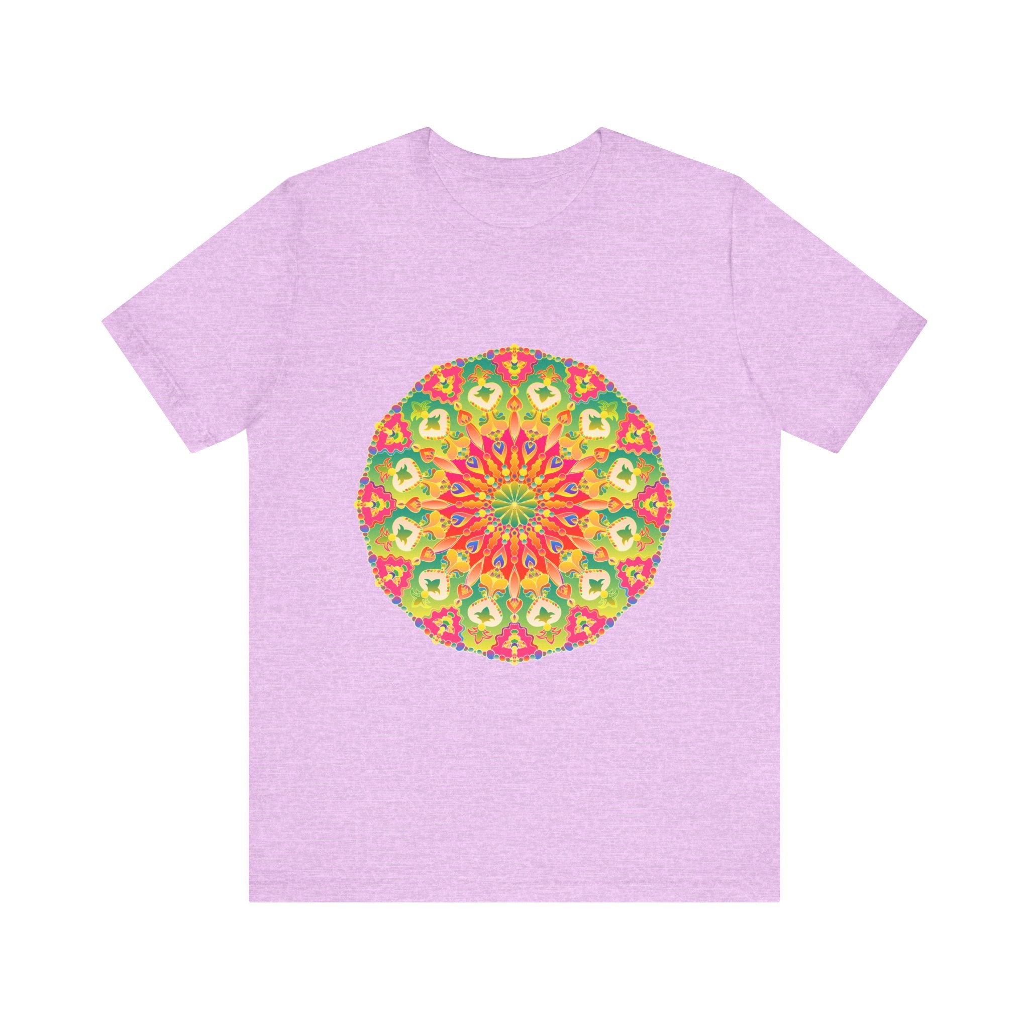 Vibrant Mandala Tee - Colorful and intricate t-shirt with a beautiful and intricate mandala design in various bright and bold colors