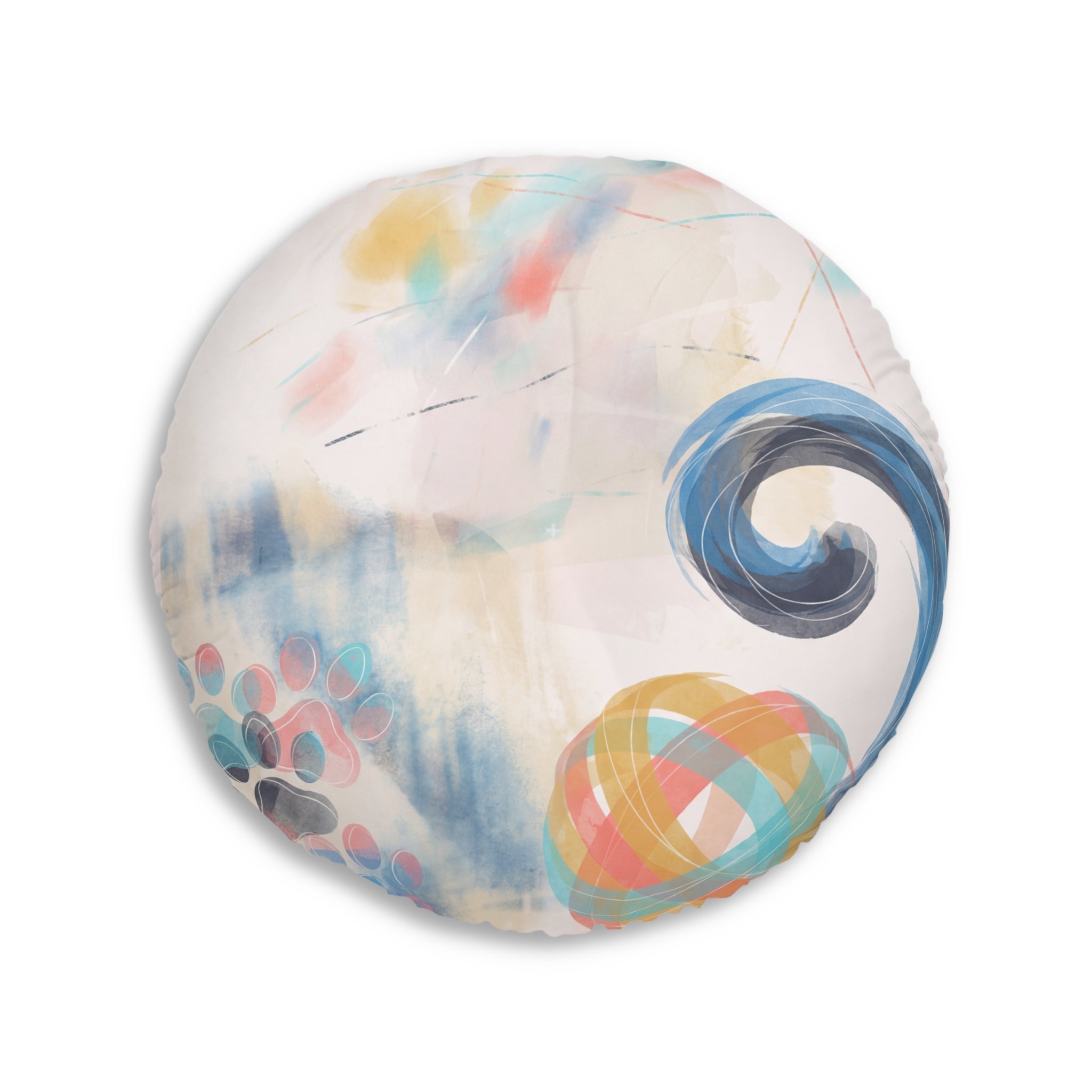 Dreamy Double-Exposure Cat Floor Pillow