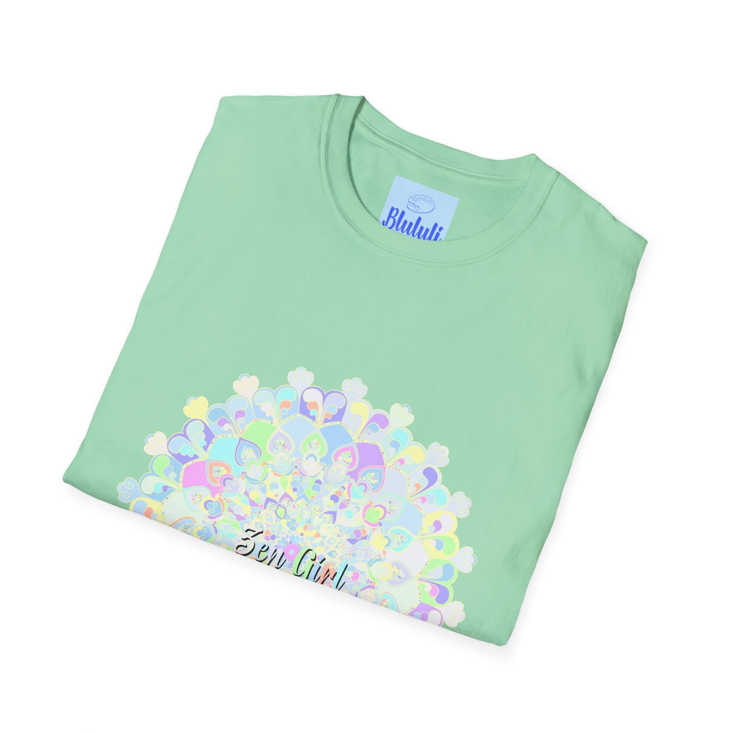 Colorful mandala design t-shirt made with high-quality, soft fabric for a comfortable and stylish addition to your wardrobe