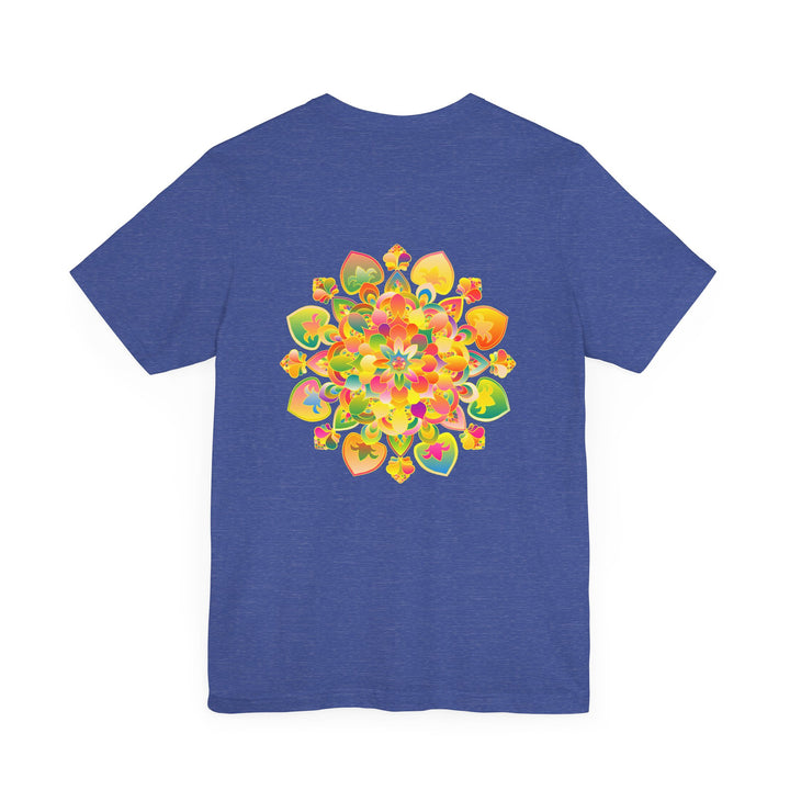 Vibrant Mandala Tee featuring intricate spiritual design for peace and harmony