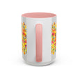 Beautiful and vibrant mandala art mug featuring a colorful floral design